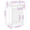 vidaXL Stojalo za vino Rjava 90 x 60 x 30 cm Trdna borovina