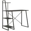 vidaXL Pisalna miza s policami črna 102x50x117 cm
