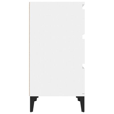 vidaXL Nočna omarica visok sijaj bela 40x35x70 cm inženirski les