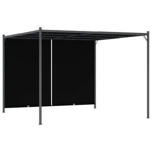 vidaXL Vrtna pergola z zložljivo streho 3x3 m antracitna
