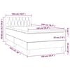 vidaXL Box spring postelja z vzmetnico temno rjava 100x200 cm blago