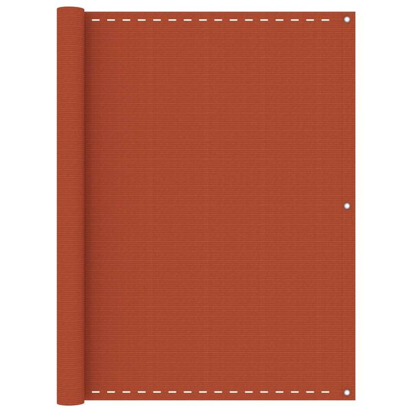 vidaXL Balkonsko platno oranžno 120x600 cm HDPE