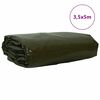 vidaXL Tarpaulin 650g / m&sup2; Oljčno zelena 3,5 x 5 m Platno s PVC premazom
