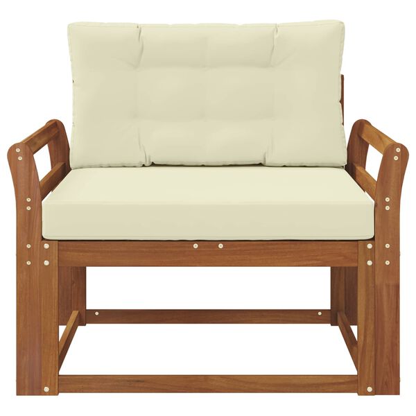 vidaXL Srednji zunanji kavč Masiven les akacije Naravna