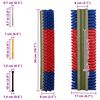 vidaXL Četke za govedo Rdeča in modra 20 x 9 x 50 cm Plastika in jeklo