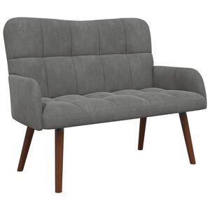 vidaXL Kavč za 2 osebi Temno siva 115 x 61 x 87 cm Žamet