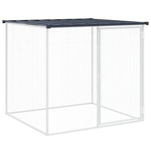 vidaXL Koko&scaron;njak s streho antracit 103x98x90 cm pocinkano jeklo