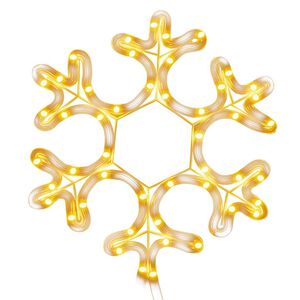 vidaXL Božična figura snežinka 48 toplo belih LED lučk 27x27 cm
