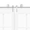 vidaXL Oprema za drsna vrata 400 cm nerjaveče jeklo srebrne barve