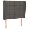vidaXL Vzglavje z u&scaron;esi temno sivo 103x23x118/128 cm žamet