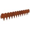 vidaXL Robovi trave 10 pcs 103 x 20 cm Jeklo Rjav