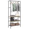 vidaXL Stojalo za oblačila s polico Sonoma hrast 77 x 30 x 171 cm