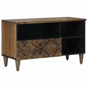 vidaXL TV omarica s predalom Rjava 80 x 33,5 x 46 cm Masiven les manga