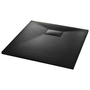 vidaXL Kad za tu&scaron; SMC črna 80x80 cm