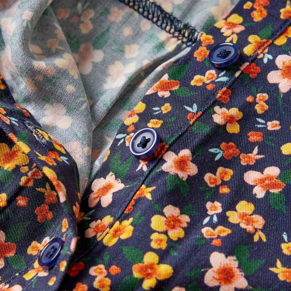 Otroška obleka z dolgimi rokavi mornarsko modra 116