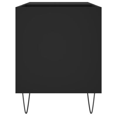 vidaXL Omarica za gramofonske plošče črna 85x38x48 cm inženirski les