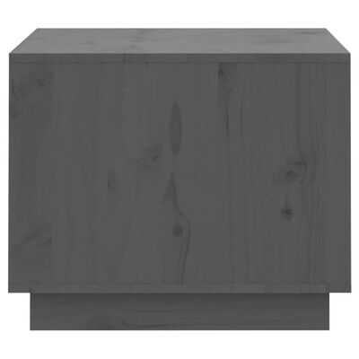 vidaXL Klubska mizica siva 120x50x40,5 cm trdna borovina