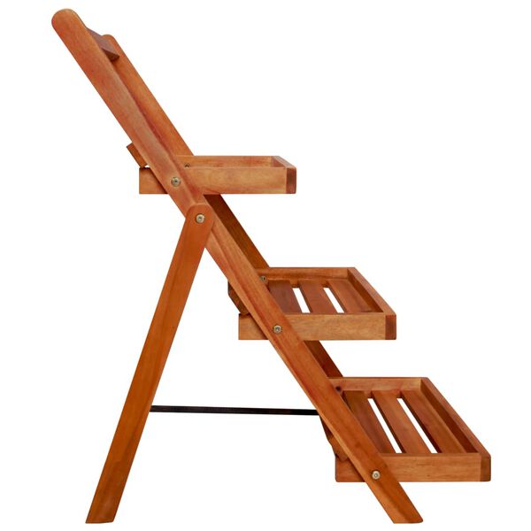 vidaXL 3-nadstropno stojalo za rože 50x63x80 cm trden akacijev les