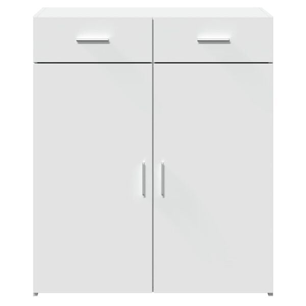vidaXL Komoda bela 80x42,5x93 cm inženirski les
