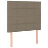 vidaXL Vzglavje postelje sivo-rjavo 100x5x118/128 cm blago