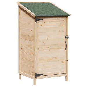 vidaXL Vrtno skladi&scaron;če Naravna 59 x 56 x 113,5 cm Trdna smreka