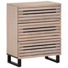 vidaXL Komoda bela 60x34x75 cm trden mangov les