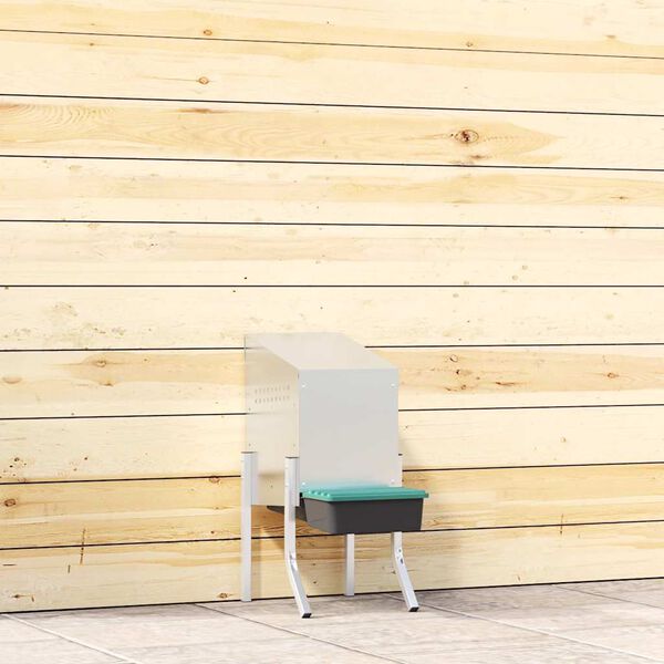 vidaXL Gnezdi&scaron;če za pi&scaron;čance z 1 predelkom in nogami iz pocinkanega jekla