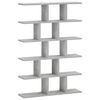 vidaXL Stenska polica Betonsko siva 70 x 17 x 101 cm Predelan les