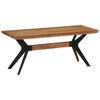 vidaXL Jedilna klop 110x40x46 cm trden akacijev les in jeklo