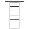 vidaXL Drsna vrata z opremo 76x205 cm ESG steklo in aluminij