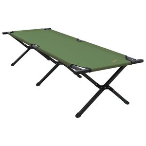 vidaXL Zložljiva kampirna postelja Zelena 193 x 69 x 45 cm