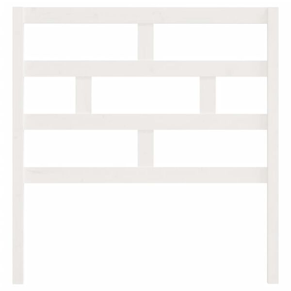 vidaXL Posteljno vzglavje belo 81x4x100 cm trdna borovina