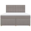 vidaXL Box spring postelja z vzmetnico taupe 180x200 cm blago