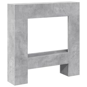 vidaXL Okvir za kamin betonsko siv 81x18x82 cm inženirski les
