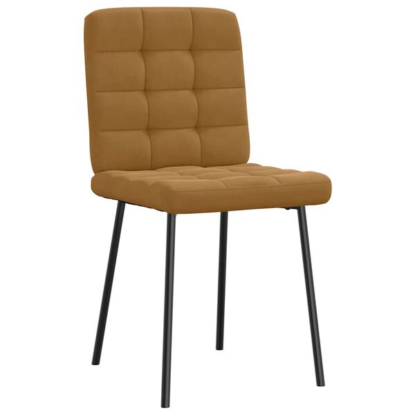 vidaXL Jedilni stoli 2 kosa rjav žamet