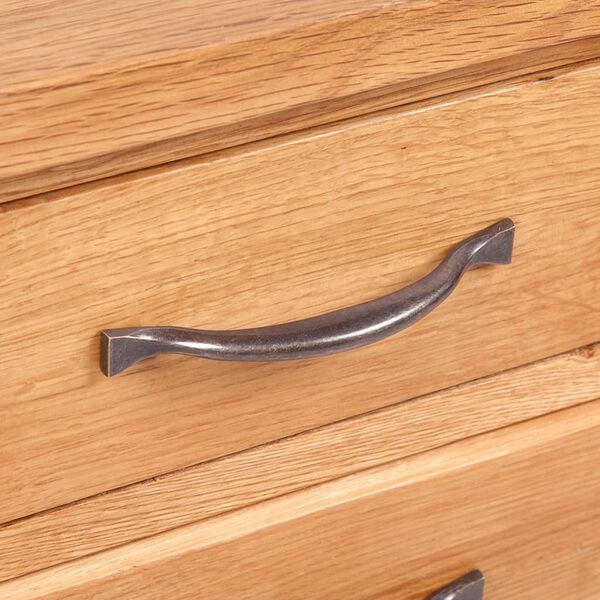 vidaXL Nočna omarica 3 predali 40x30x54 cm trdna hrastovina