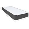 vidaXL Boxspring postelja temno siva iz blaga 80x200 cm