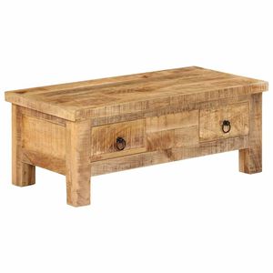 vidaXL Klubska mizica iz trdnega mangovega lesa 90x45x35 cm