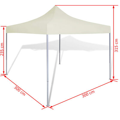 vidaXL Zložljiv šotor 3x3 m krem