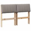 vidaXL Tapecirano vzglavje Taupe 120 cm Masivno borovo les