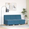 vidaXL Modularna sofa enota brez naslonov 3 pcs Modra 55 x 74 x 82 cm