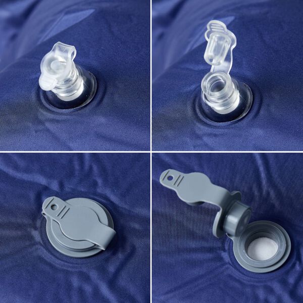 vidaXL Samonapihljivo ležišče za kampiranje z blazino 1 osebo modro