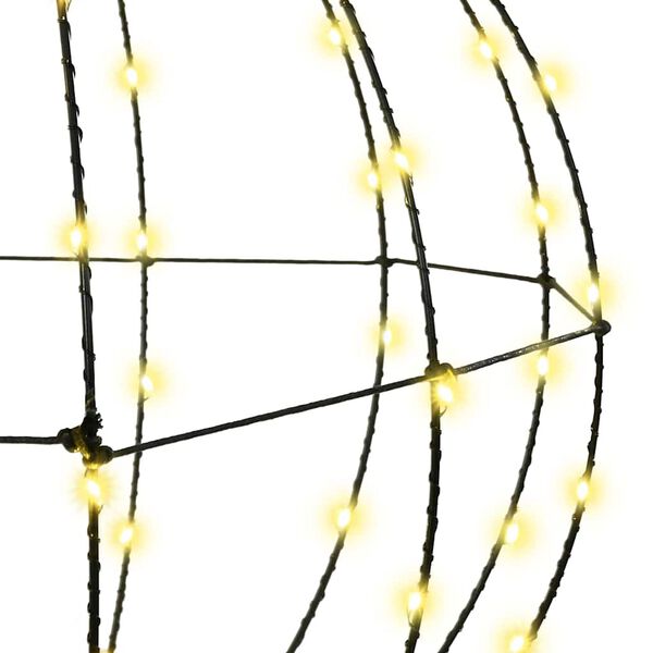 vidaXL Žogica med 320 LED 2 pcs Toplo bela 50 cm Kovina