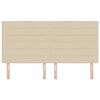 vidaXL LED glava postelje z LED lučmi krema 180 cm Poliester
