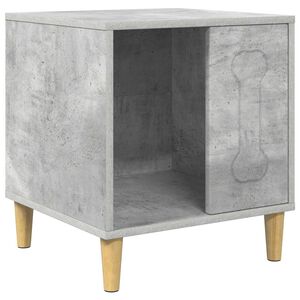vidaXL Pasja hi&scaron;a Betonsko siva 44 x 42 x 49 cm Inženirski les