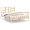 vidaXL Posteljni okvir iz trdnega lesa 135x190 cm