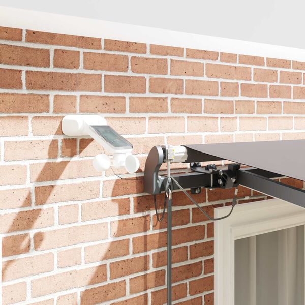 vidaXL Retraktilna tenda z Svetlo siva 300 x 250 cm blago