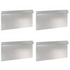 vidaXL Ograja za polže 4 pcs 50 x 3,5 x 25 cm Nerjaveče jeklo srebrna