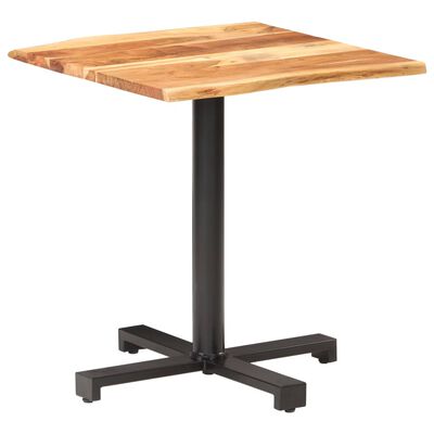 vidaXL Bistro miza z naravnimi robovi 70x70x75 cm trden akacijev les