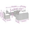 vidaXL Vrtna garnitura 9-delna z blazinami bež poli ratan